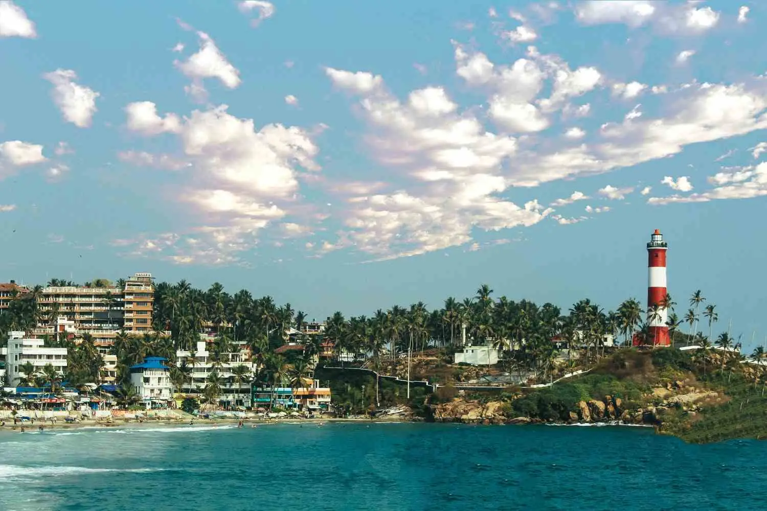 Lighthouse Beach and Coastline of Kovalam